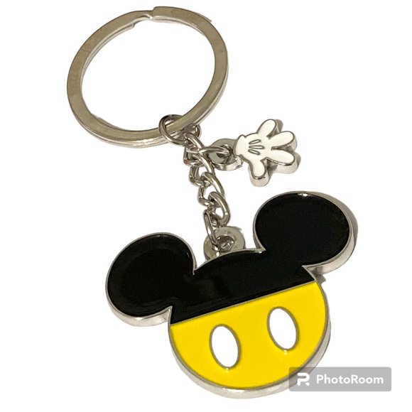 Disney Mickey Mouse Zipper Pull Keychain Purse Charm Keyring Disneyana Backpack - Picture 1 of 11